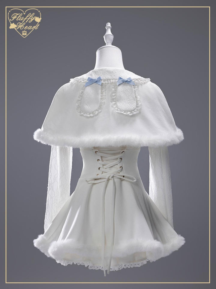 IP Collab Jirai Kei Dress Set, Detachable Fluffy Cape 44146:798089