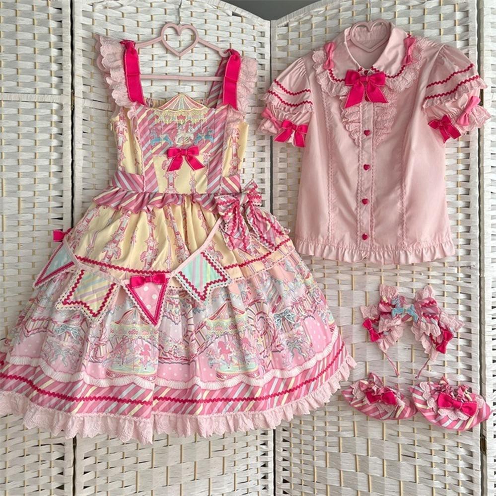 Sweet Lolita Dress Lolita Salopette JSK Set Multicolors 36482:552194 36482:552194