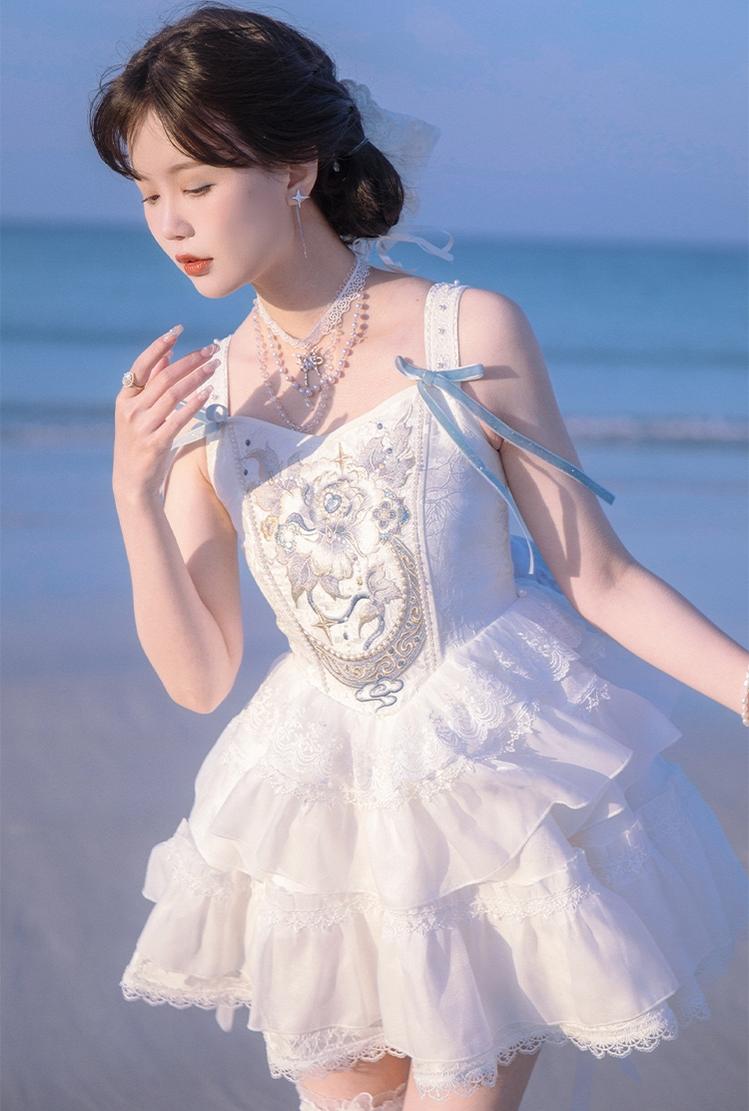 Lolita Dress Prom Dress Ballet Boned Strapless Mini Dress 36242:534188