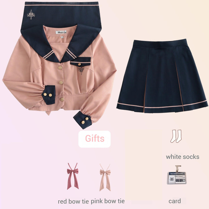 JK Uniforms with Short/Long Sleeved Shirt + Short/Mid-Length Skirt (2XL 3XL L M S XL) 43026:763223