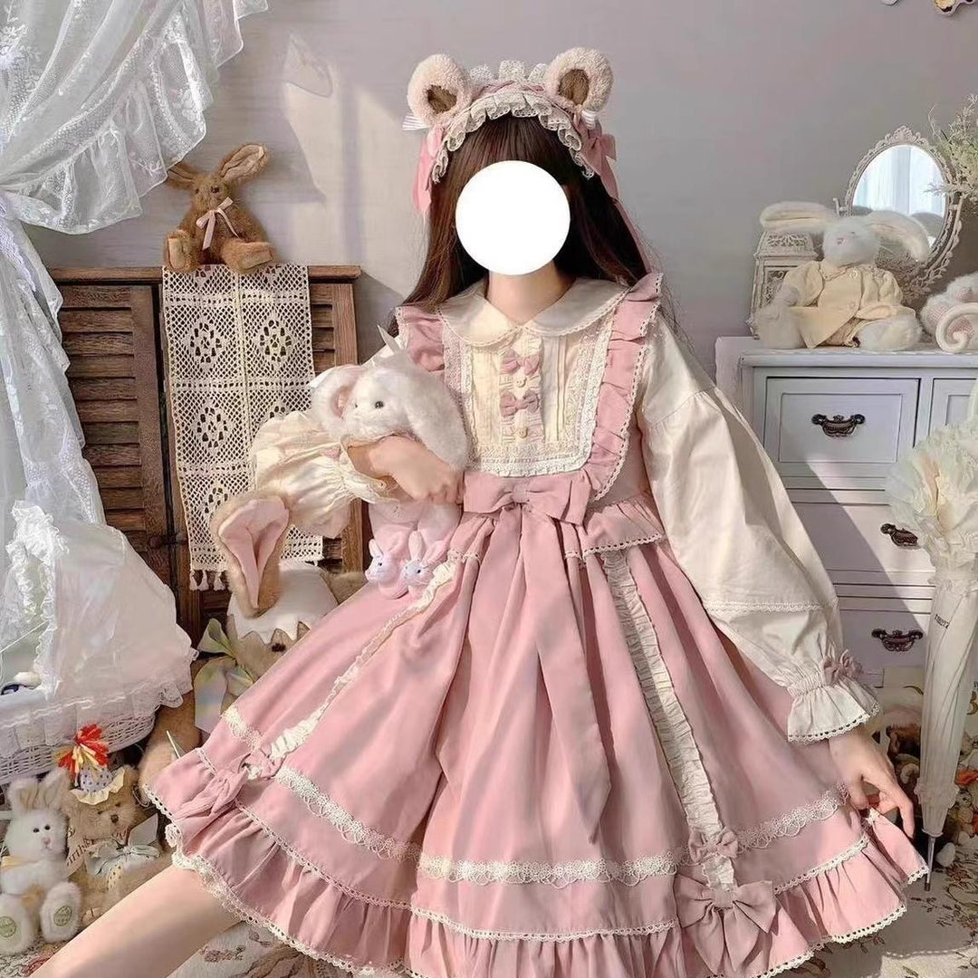 Sweet Lolita OP Dress Pink Lolita Princess Dress 41070:685936