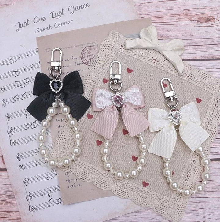 Ryousangata Wallet, Pearl Chain Bow Pendant 45070:839068