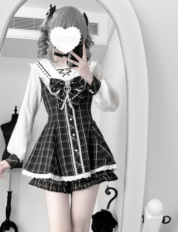 Sailor Collar Ryousangata Set Up, Lace Sleeves 43785:785671
