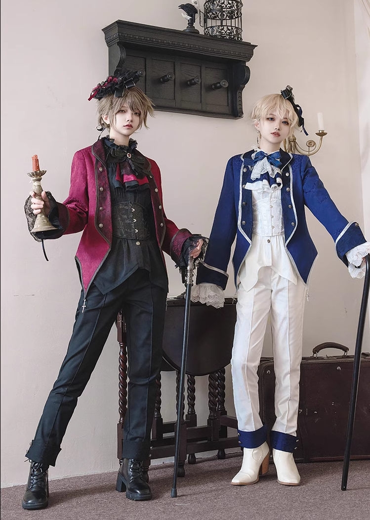 Ouji Lolita Outfit Prince Set Coat Shirt Pants 39364:629858