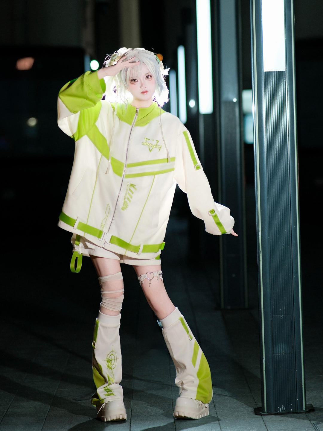 Plus Size Tenshi Kaiwai Outfit, Jacket and Shorts 44120:796942