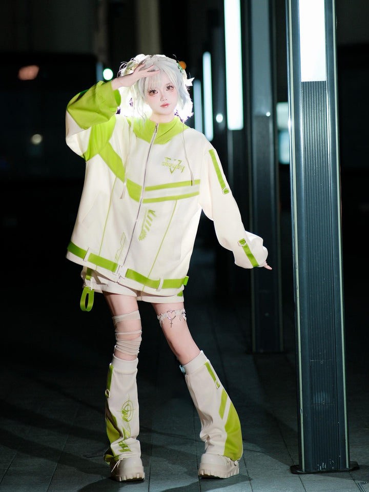 Plus Size Tenshi Kaiwai Outfit, Jacket and Shorts 44120:796942