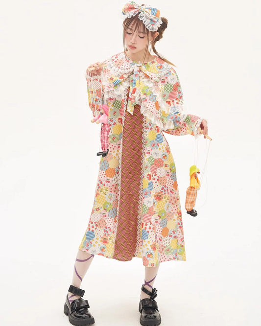 Lolita Dress Kawaii Kidcore Dress Retro Cartoon Dress 36154:543146