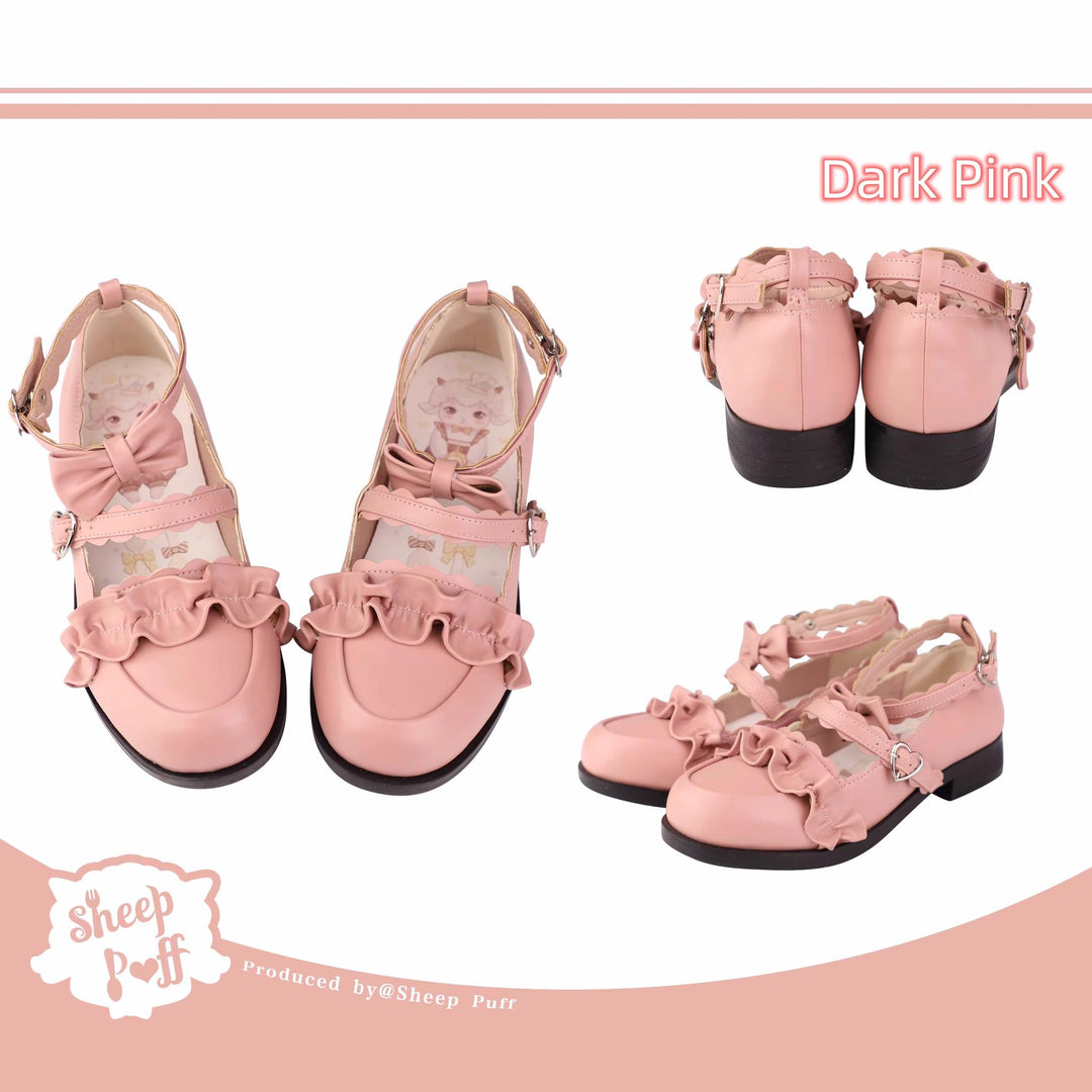 Kawaii Lolita Lace Flat Shoes 12 Colors (34 35 36 37 38 39 40 41) 22828:329436