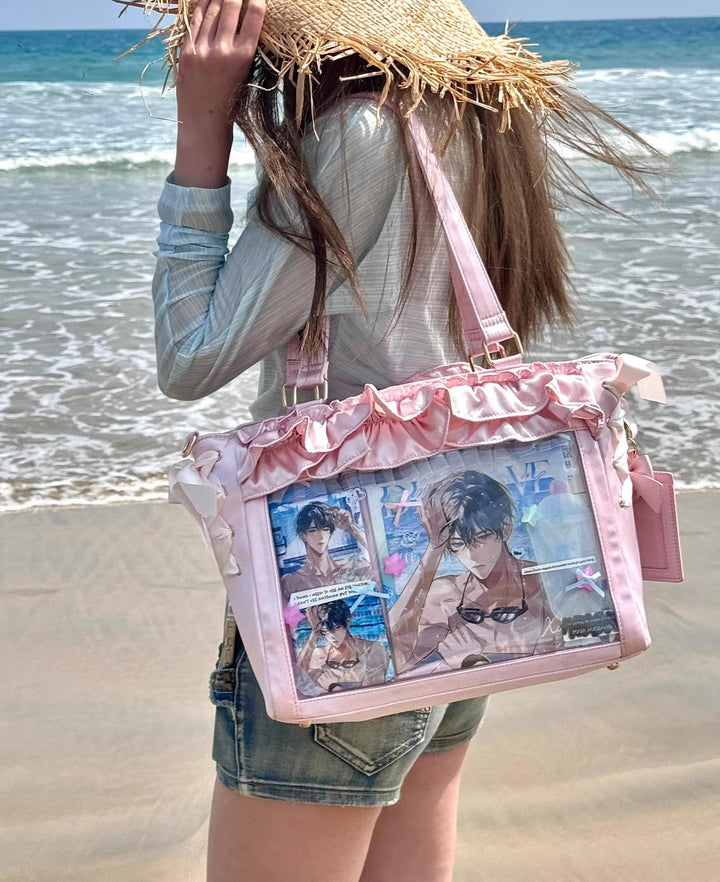 Large Capacity Satin Lolita Itabag Handle/Crossbody Strap 43100:766519