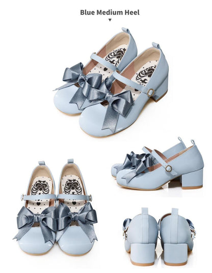 Lolita shoes Round Toe Heels Shoes Multicolors 35594:546388