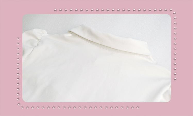 Plus Size Jirai Kei White Blouse Black Skirt Shorts 22056:349418