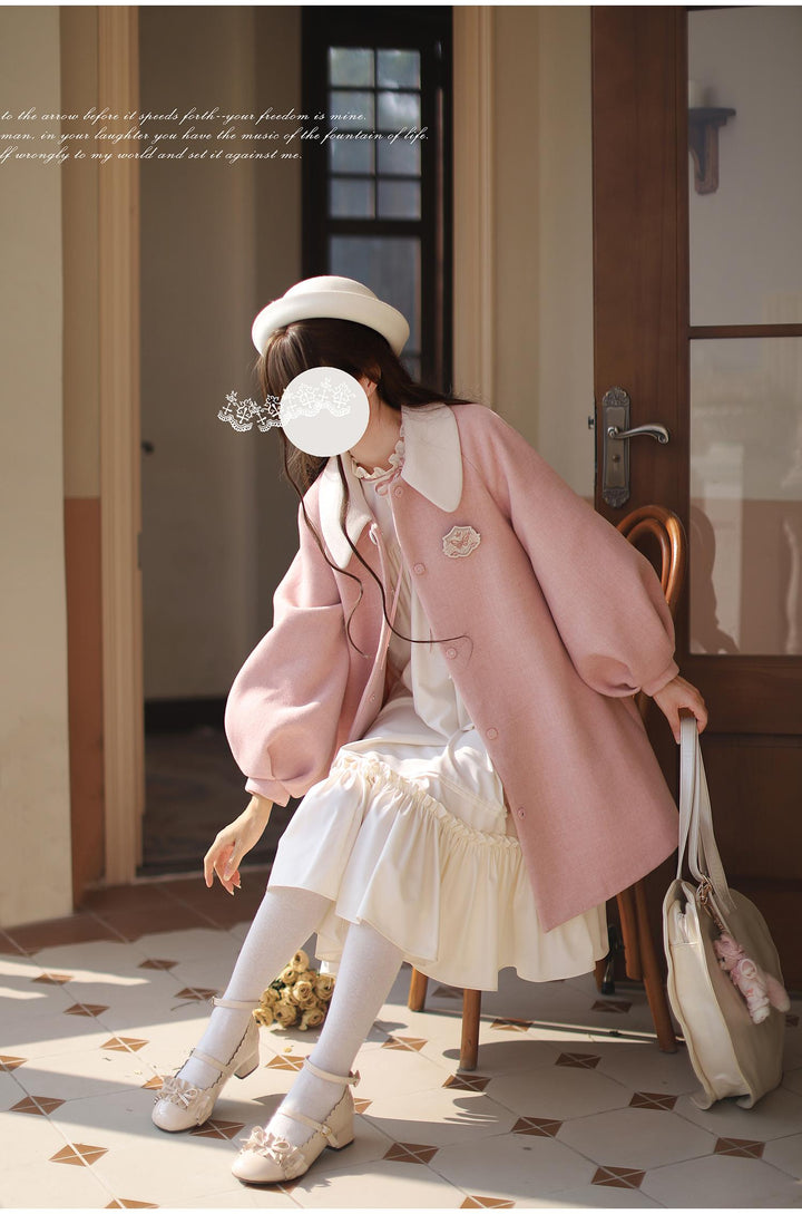 Sweet Lolita Coat Peter Pan Collar Pink Coat Lolita Dress 41078:684818