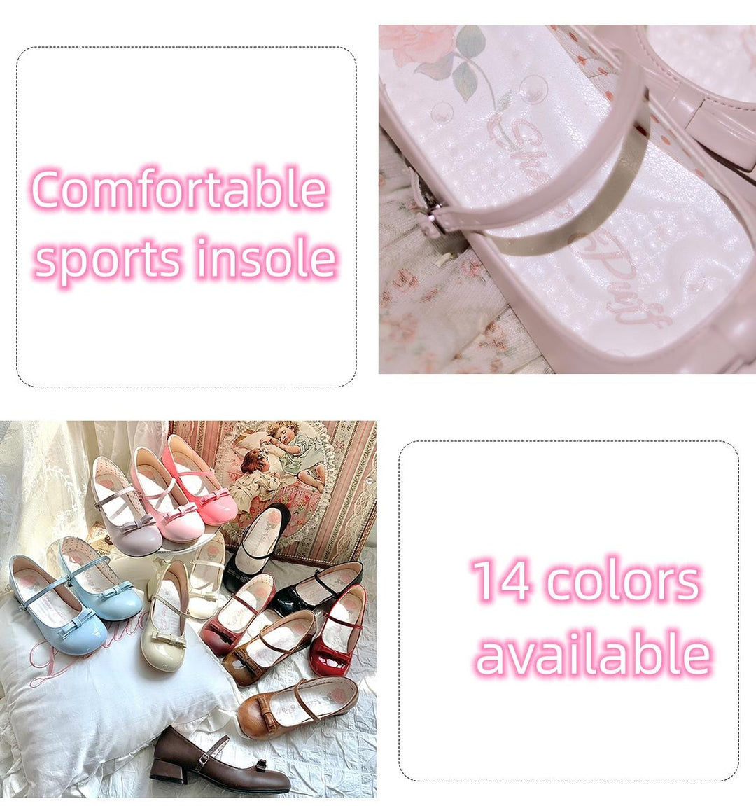 Kawaii Fashion Lolita Round-Toe Flat Shoes 13Colors 22822:329966 22822:329966