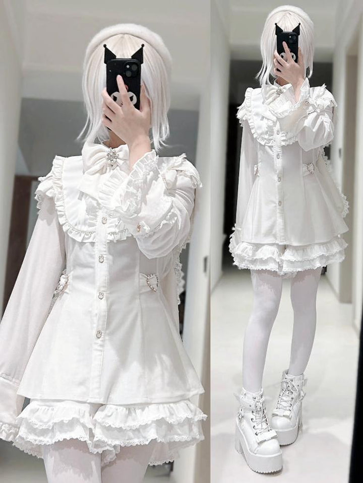 Jirai Kei Dress Set Bunny Ear Dress And Shorts Non-velvet Version 40898:692404