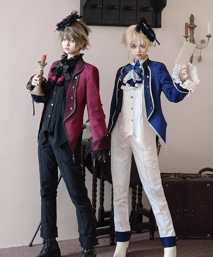 Ouji Lolita Outfit Prince Set Coat Shirt Pants 39364:629846