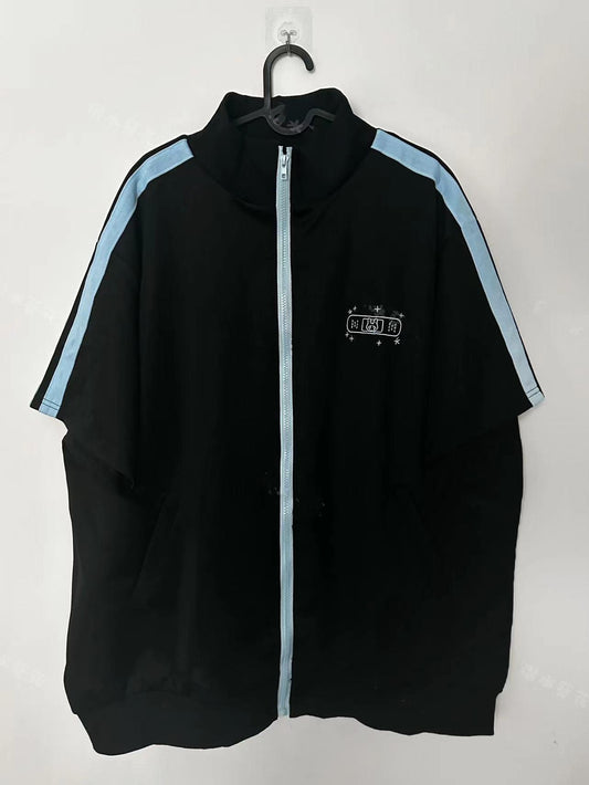 Oversized Tenshi Kaiwai Fashion Jacket Short Sleeve Coat (L M) 37674:565672
