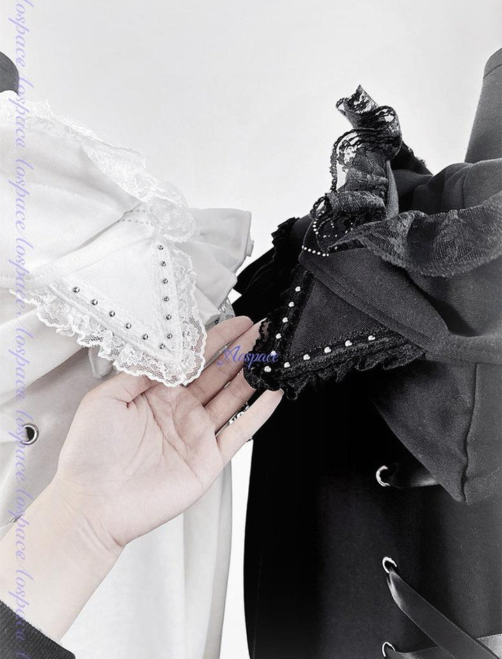 Rhinestone Setting Sub Culture Jacket, Cat Ear Hood 44766:825910