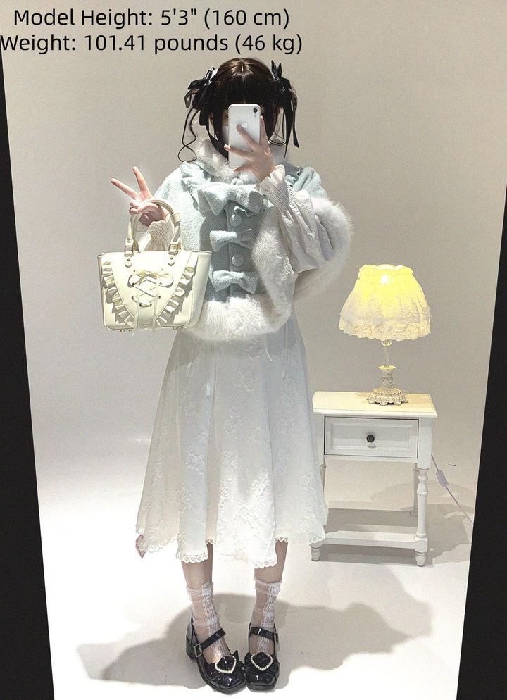 Cat-Ear Hooded Cape, Detachable Bows 44472:810627