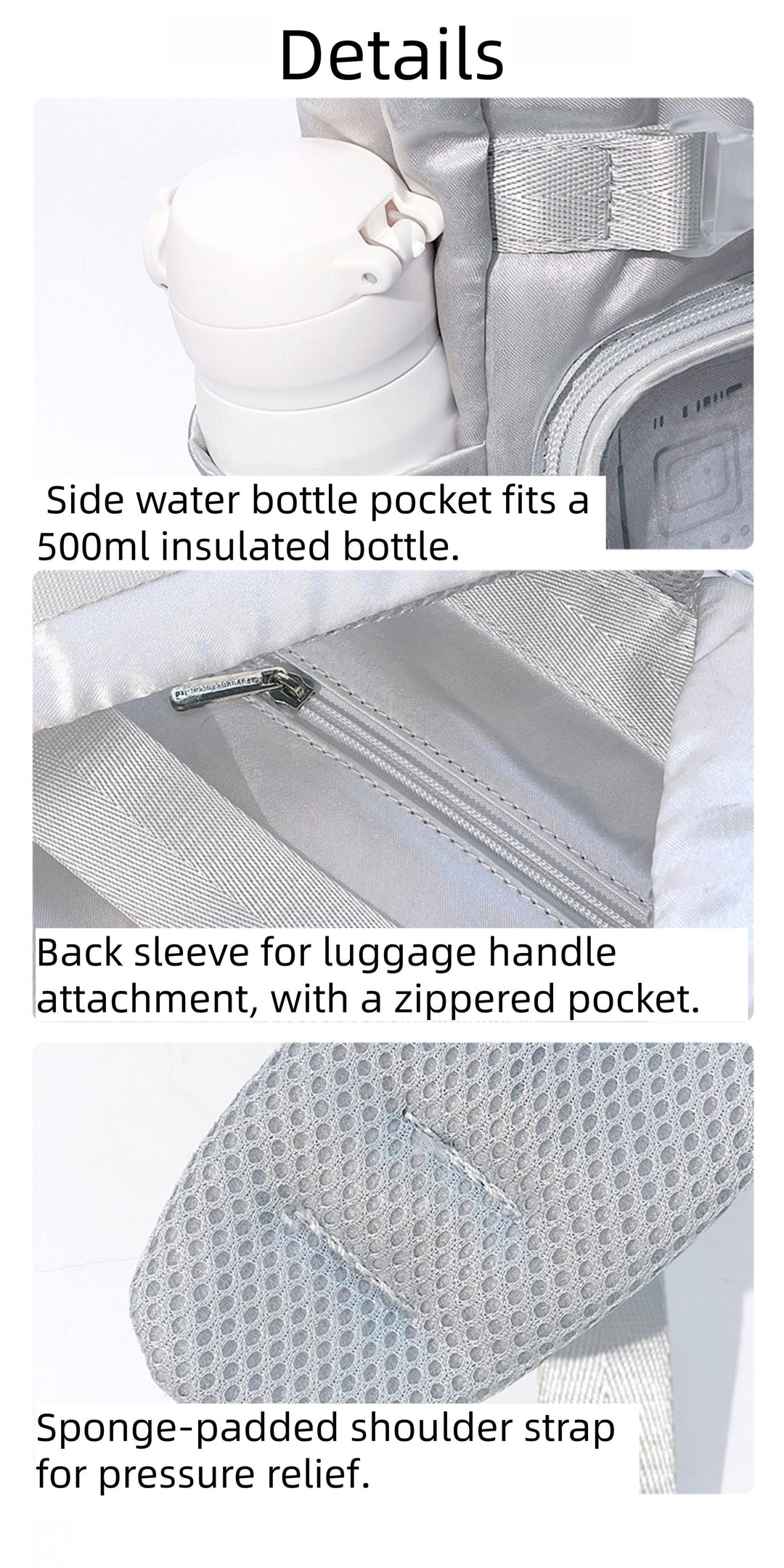 Large Capacity Itabag Backpack, Satin Waterproof Fabric 45429:850268