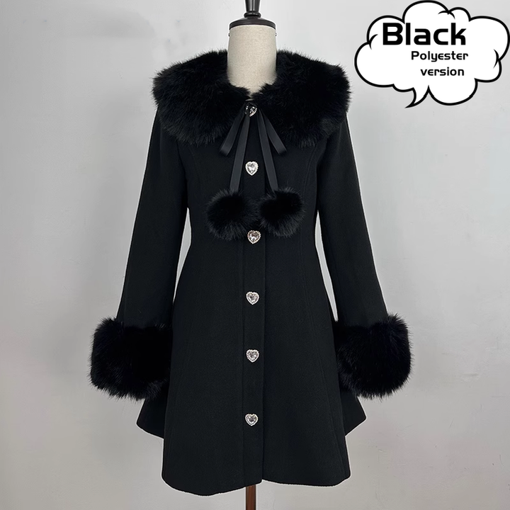 Jirai Kei Coat Long Woolen Jacket Winter Coat 39792:653752