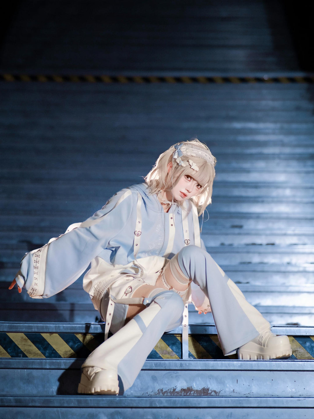 Tenshi Kaiwai Techwear Jacket and Shorts Set 44426:810726