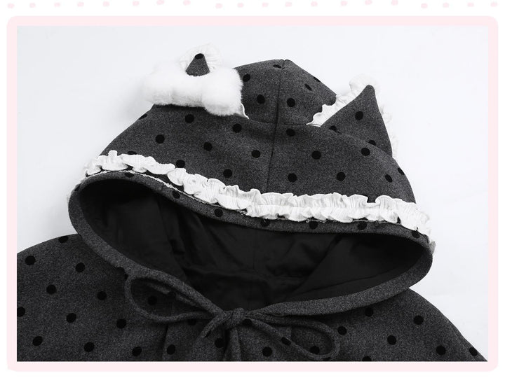 Kawaii Outfit Set, Knit Top, Suspender Skirt and Cape 44083:796625