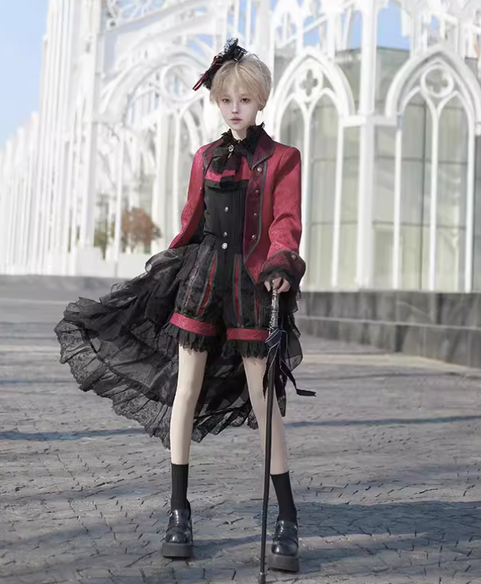 Ouji Lolita Outfit Prince Set Coat Shirt Pants (L M S XL) 39364:629894