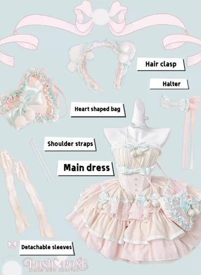 Lolita Dress Fishbone Dress Corset Dress Multicolor (F L M S XS) 36380:540588