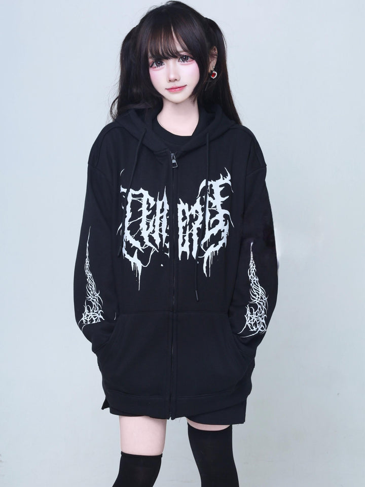 Subculture Hooded Coat, Fleeced Linig (Black) 44522:812978