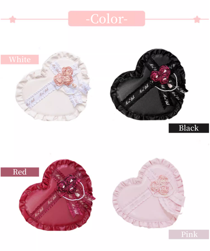 Lolita Handbag Heart Shaped Rose Crossbody Bag 35776:542104