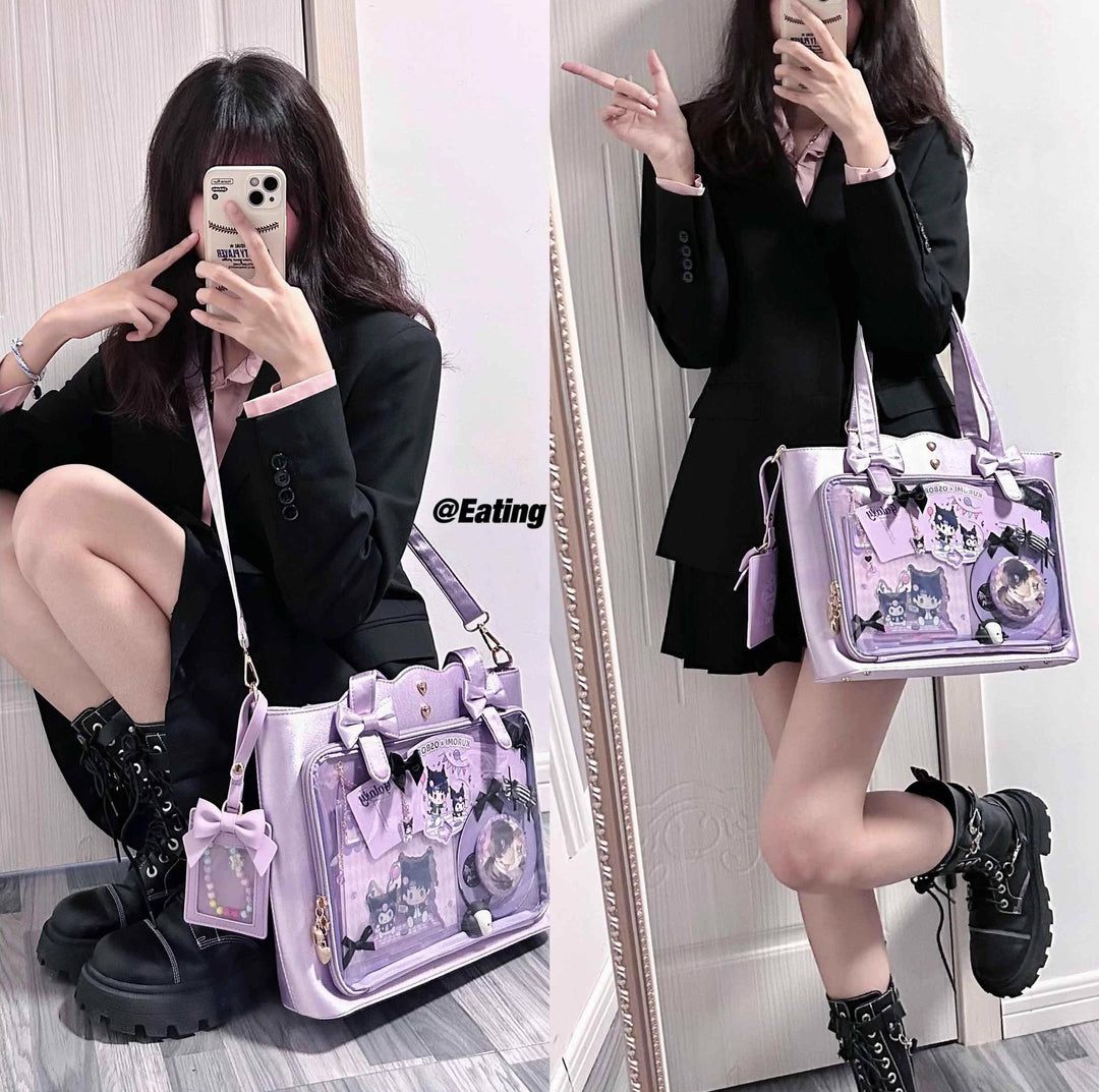 Kawaii Itabag Large Capacity Handbag With Bow Details 38032:582286