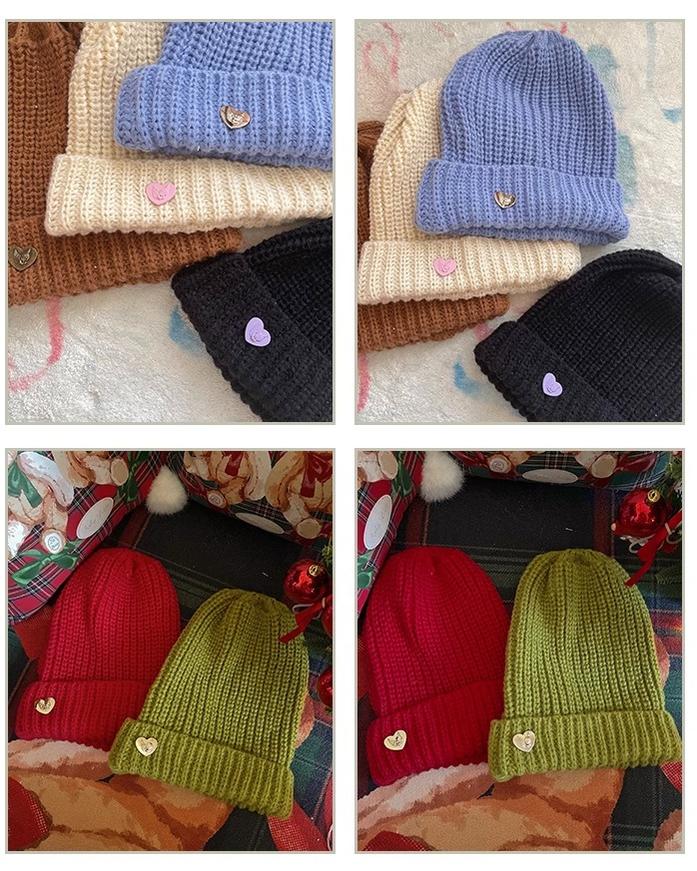 Warm Knitted Hat Thick Woolen Cap Winter Cold Hat 39338:620490