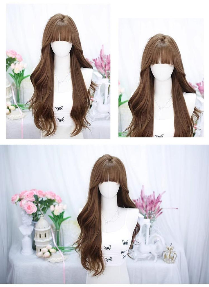 Lolita Wig Brown Big Wave Long Curly Wig 35602:496366 35602:496366