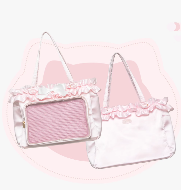 Lolita Fashion Itabag Satin Tote Bag Large Capacity Handbag (Pink) 41750:734632