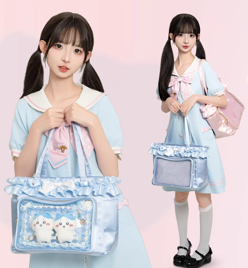 Lolita Fashion Itabag Satin Tote Bag Large Capacity Handbag 41750:734633