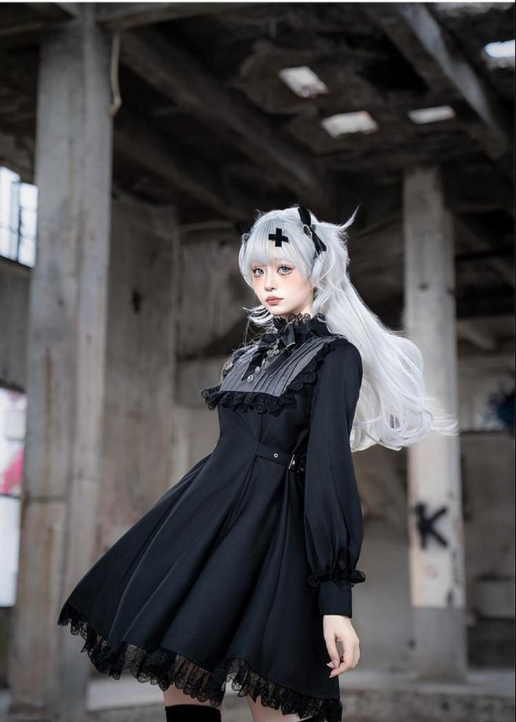 Ouji Lolita Outfit Set with Embroidery Jacket & Dress (L M S XL) 43037:764887