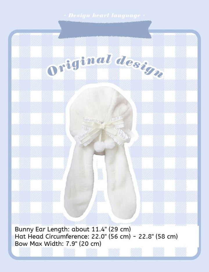 Plush Cute Beret Hat, Back Bunny Ears 43814:786102