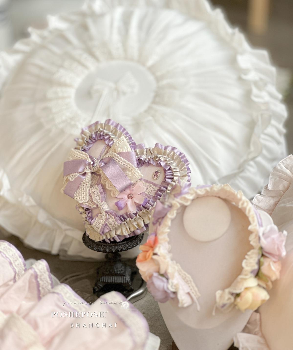 Lolita Dress Set Sweet Violet Pink Puffy Dress Corset Dress 36388:554844