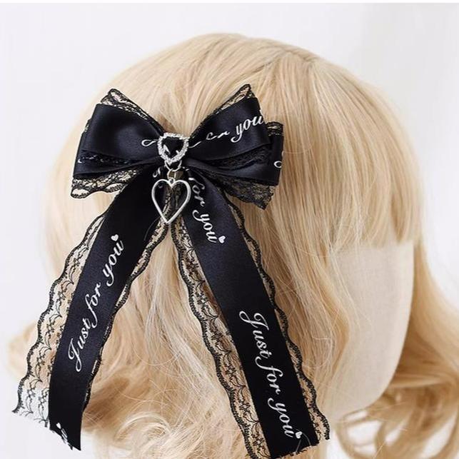 Jirai Kei Hair Clips Ryousangata Ribbon Bow Headwear 22542:370410 22542:370410