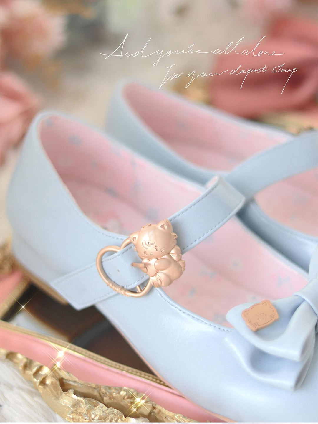 Preorder-Lolita Fashion Bow Tie Low Heel Shoes 4 Colors 22830:328248