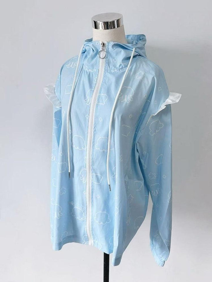 Tenshi Kaiwai Jellyfish Printed Jacket, UPF 50+ Sun Protection (L M) 45473:852277