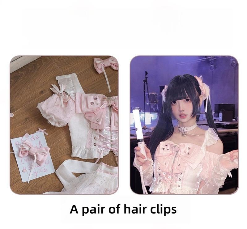 Chika Idol Outfit, Pink Heart-Decorated Top & Skirt 44770:827450