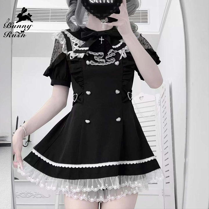 Ryousangata Dress Set, Heart-Shaped Cutout Back 43733:784004