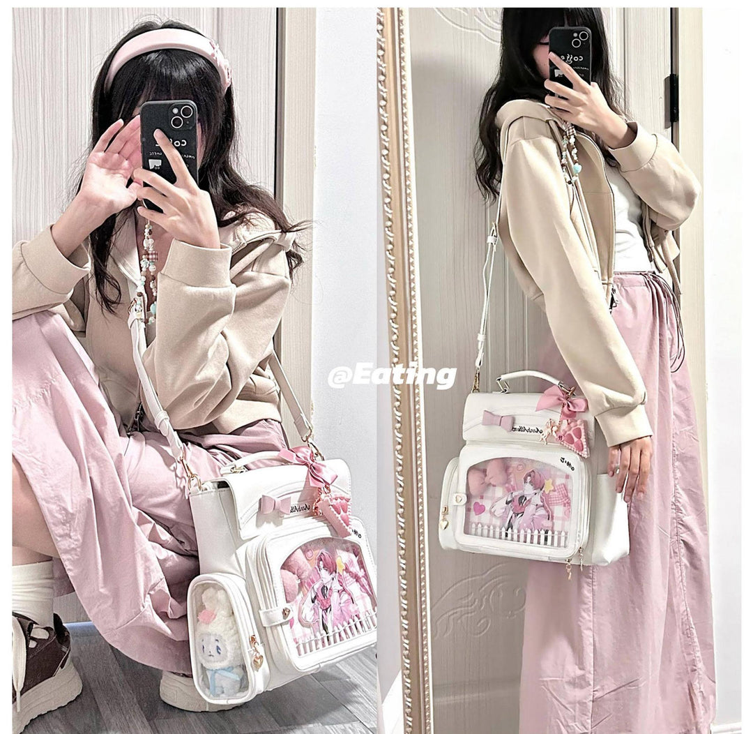 Kawaii Ita Bag with Crossbody Strap, Clear Window 45414:846810