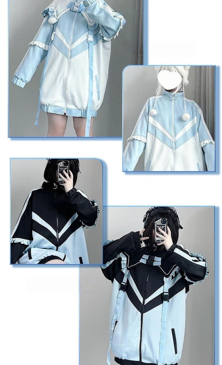Tenshi Kaiwai Color Block Jacket & Leg Warmers 45463:856079