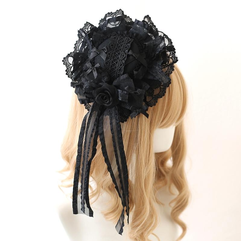 Lolita Hair Accessory Black Hand Sleeves Hair Clip Brooch 39112:613474