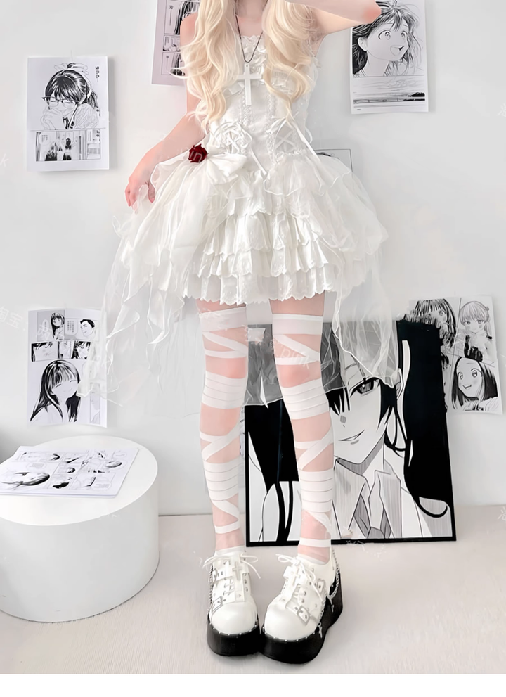 Lolita Thigh-high Socks Transparent Over-the-knee Stockings 37642:619636