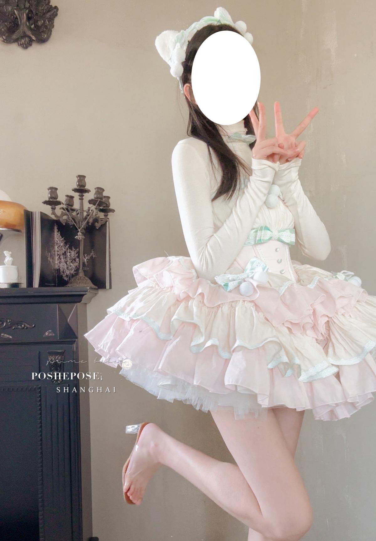 Lolita Petticoat Skirt White Multi-layer Pettipants 36394:549780