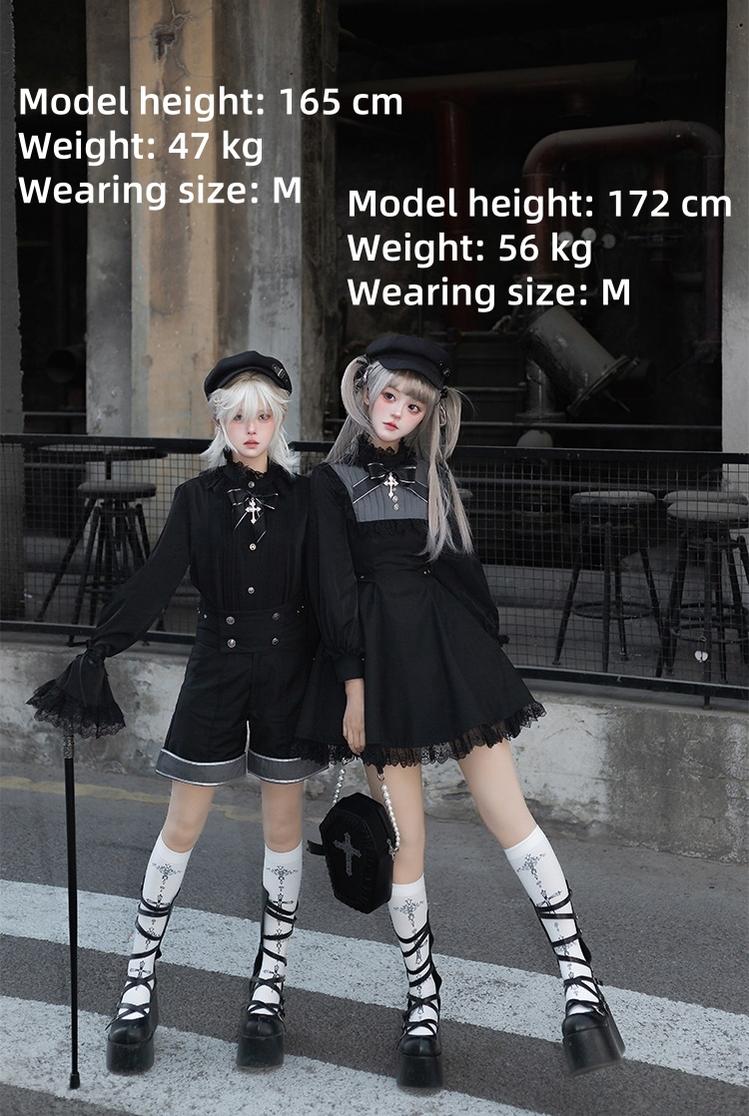 Ouji Lolita Outfit Set with Embroidery Jacket & Dress 43037:764884