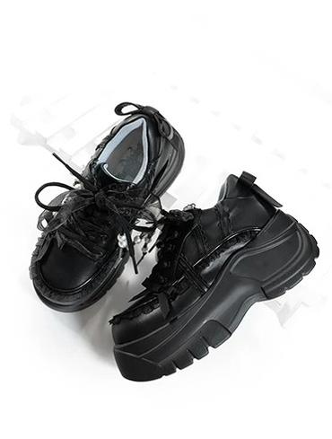 Jirai Kei High Platform Shoes, Lace Details 45748:861624